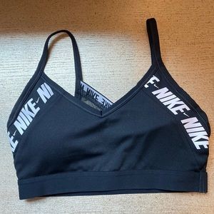 Black Nike sports bra